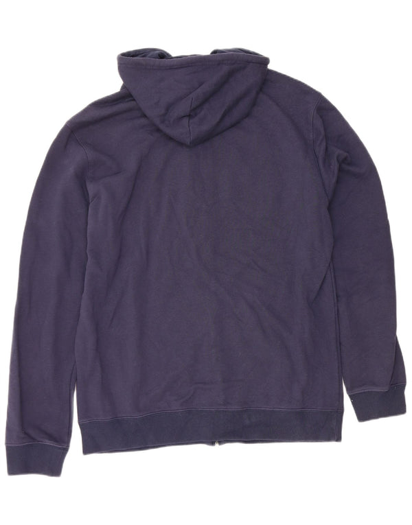 Felpa con cappuccio e zip grafica Champion da uomo XL blu navy