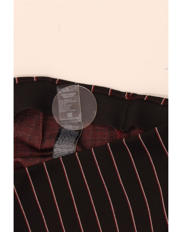 Minigonna da donna Marks & Spencer UK 8 piccola W26 poliestere a righe nere