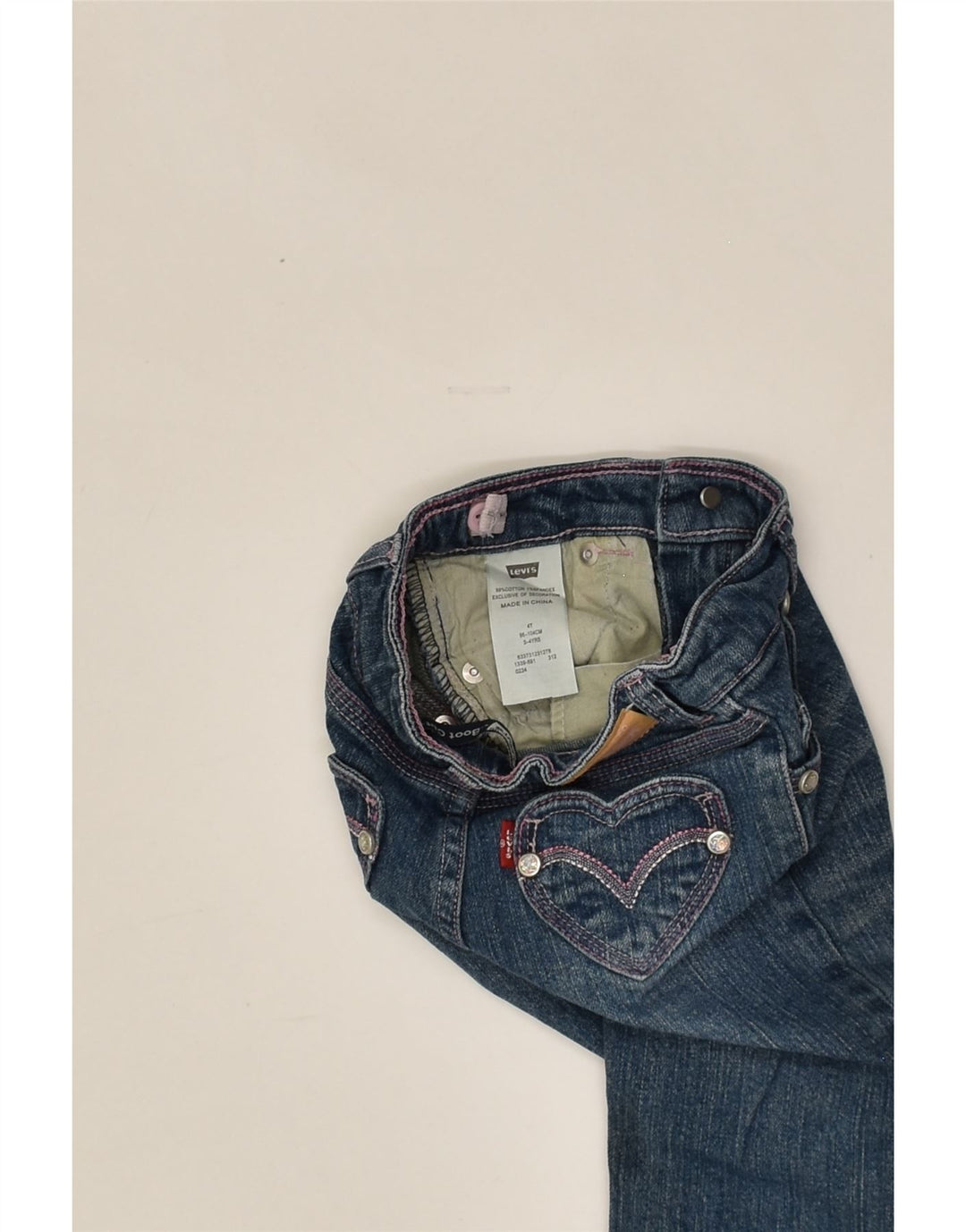 LEVI'S Girls Bootcut Jeans 3-4 Years W20 L17  Blue Cotton | Vintage Levi's | Thrift | Second-Hand Levi's | Used Clothing | Messina Hembry 