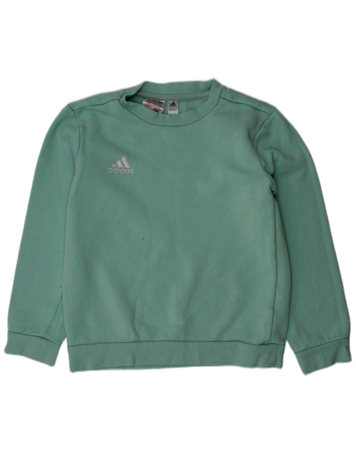 Felpa Adidas Bambino Maglione 7-8 Anni Cotone Verde