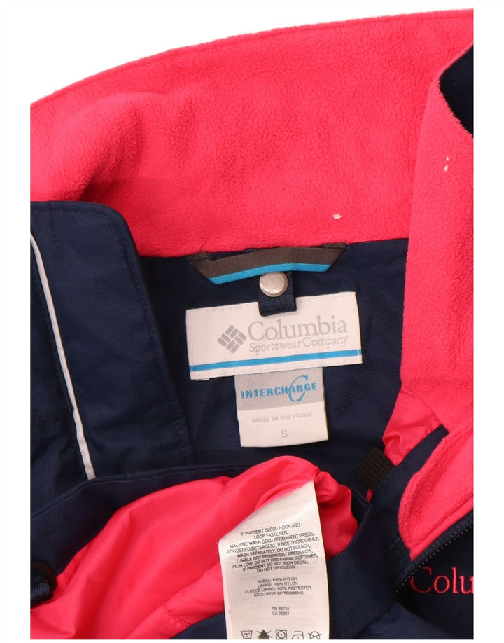 Giacca a vento Columbia per ragazze 9-10 anni piccola in nylon blu navy
