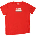 JACK & JONES Mens Graphic T-Shirt Top 2XL Red Cotton Vintage Jack & Jones and Second-Hand Jack & Jones from Messina Hembry 