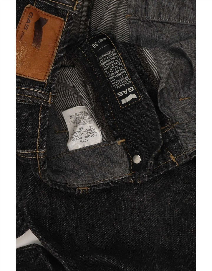 Gas Mens Straight Jeans W30 L32 Grey Cotton