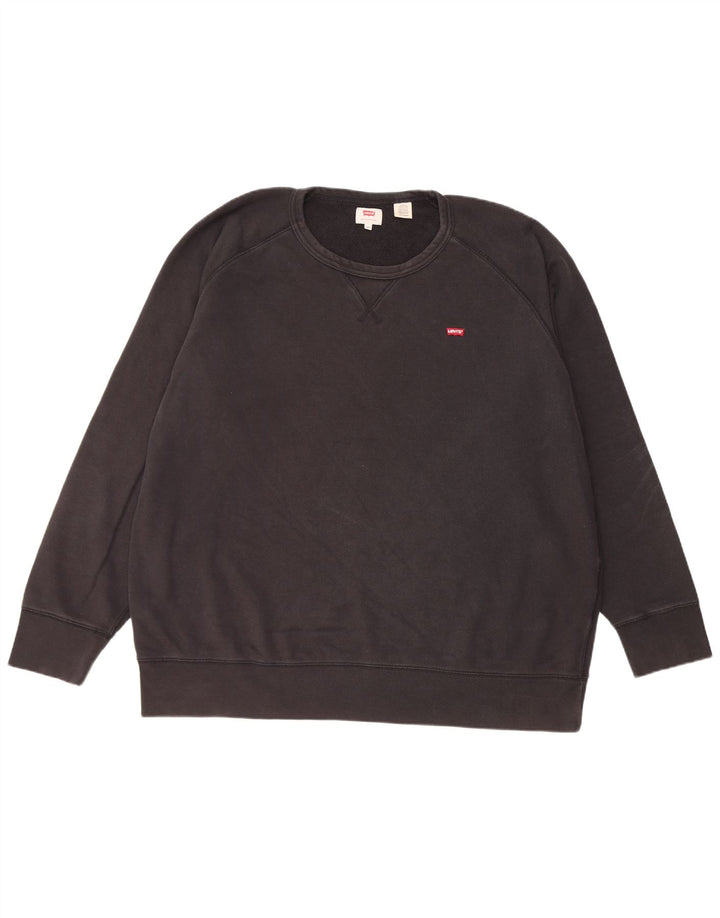 Felpa da uomo Levi's in cotone nero 2XL