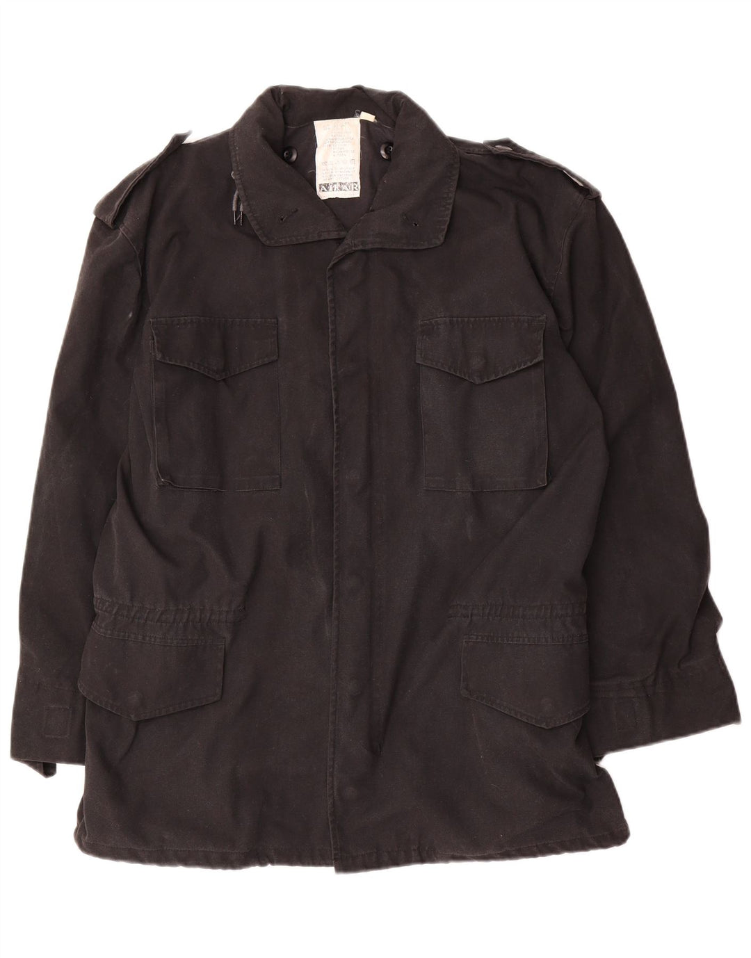 Giacca militare vintage da uomo UK 40 grande cotone nero
