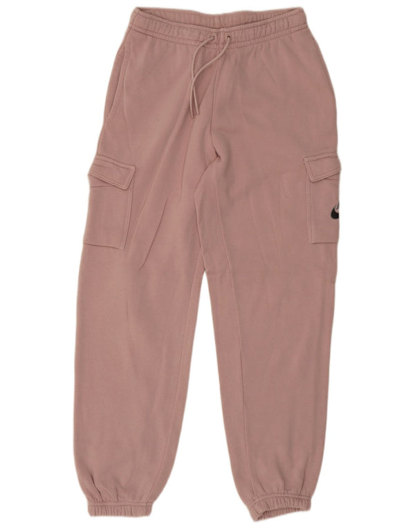 Pantaloni della tuta cargo Nike da donna, pantaloni da jogging, UK 8, piccoli, cotone rosa