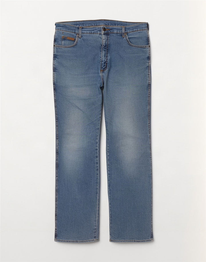 Jeans dritti da uomo Wrangler Texas W38 L34 cotone blu
