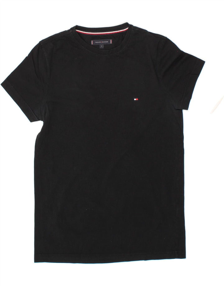 TOMMY HILFIGER Mens T-Shirt Top Small Black Vintage Tommy Hilfiger and Second-Hand Tommy Hilfiger from Messina Hembry 