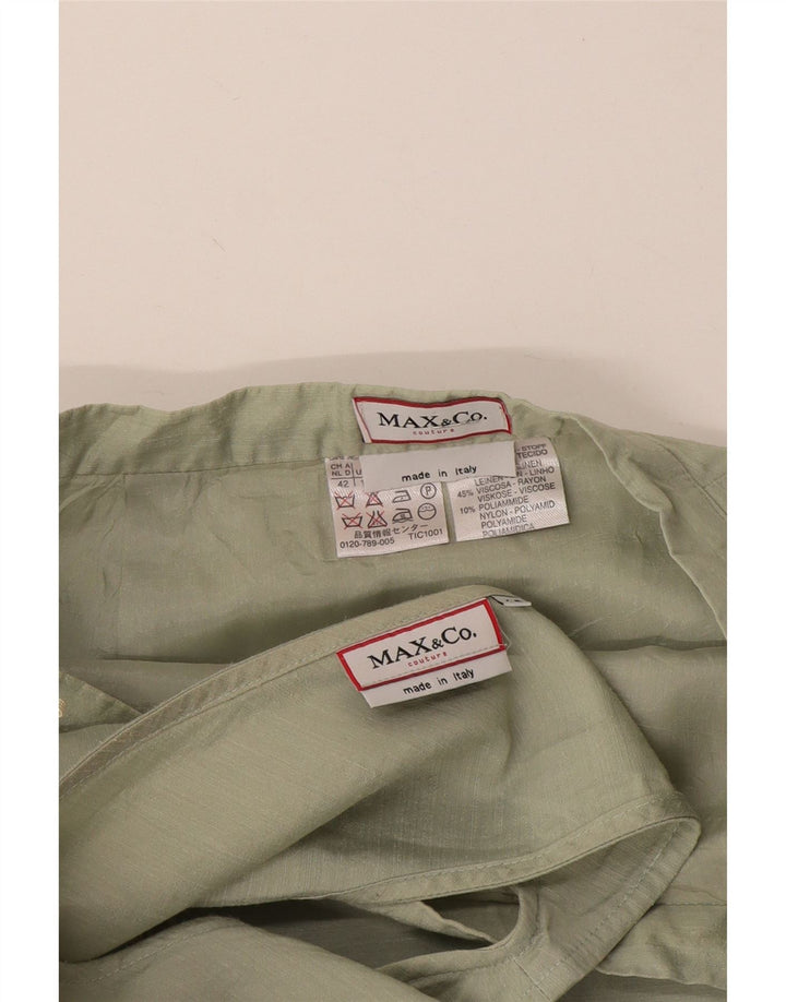 Set gonna 2 pezzi da donna Max & Co. IT 42 medio W30 lino verde