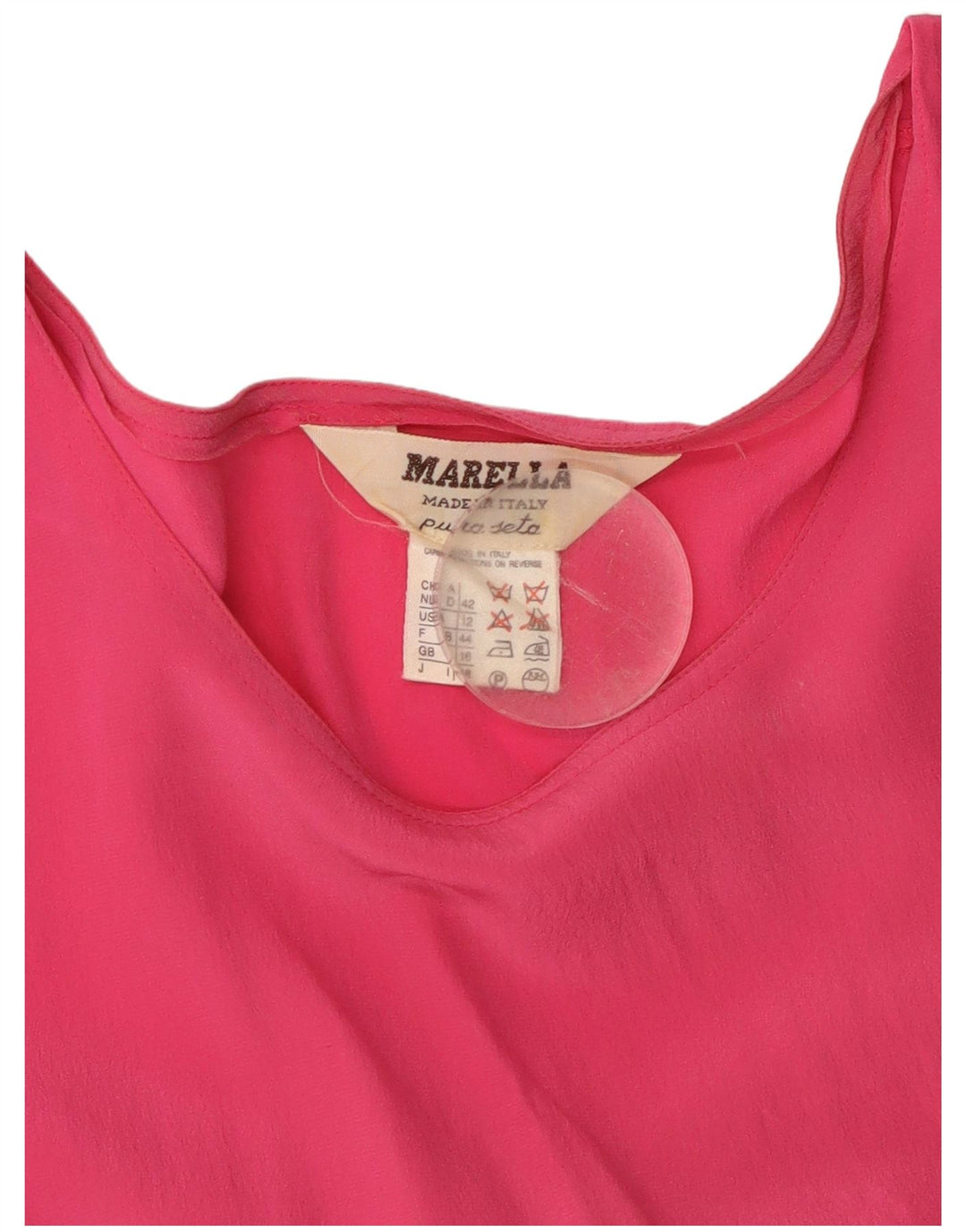 MARELLA Camicetta da donna Top UK 16 Large Rosa Seta