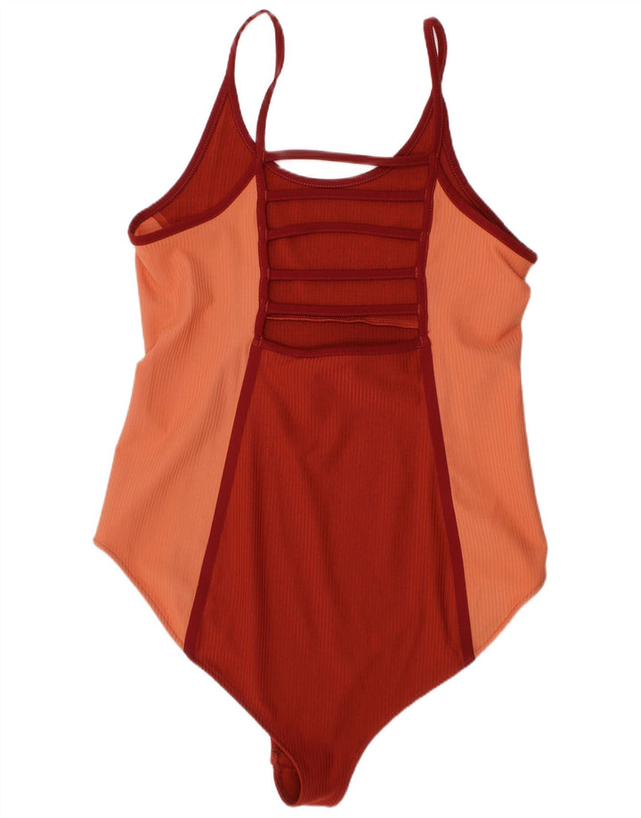 Costume da bagno donna Puma arancione medio color block in poliestere sportivo