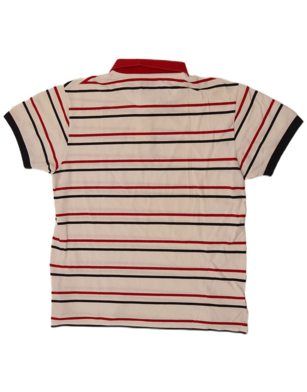 Polo da rugby da uomo Slam 2XL in cotone a righe bianche