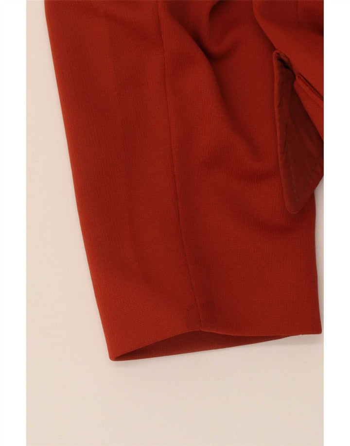 Cappotto vintage da donna UK 12 rosso medio