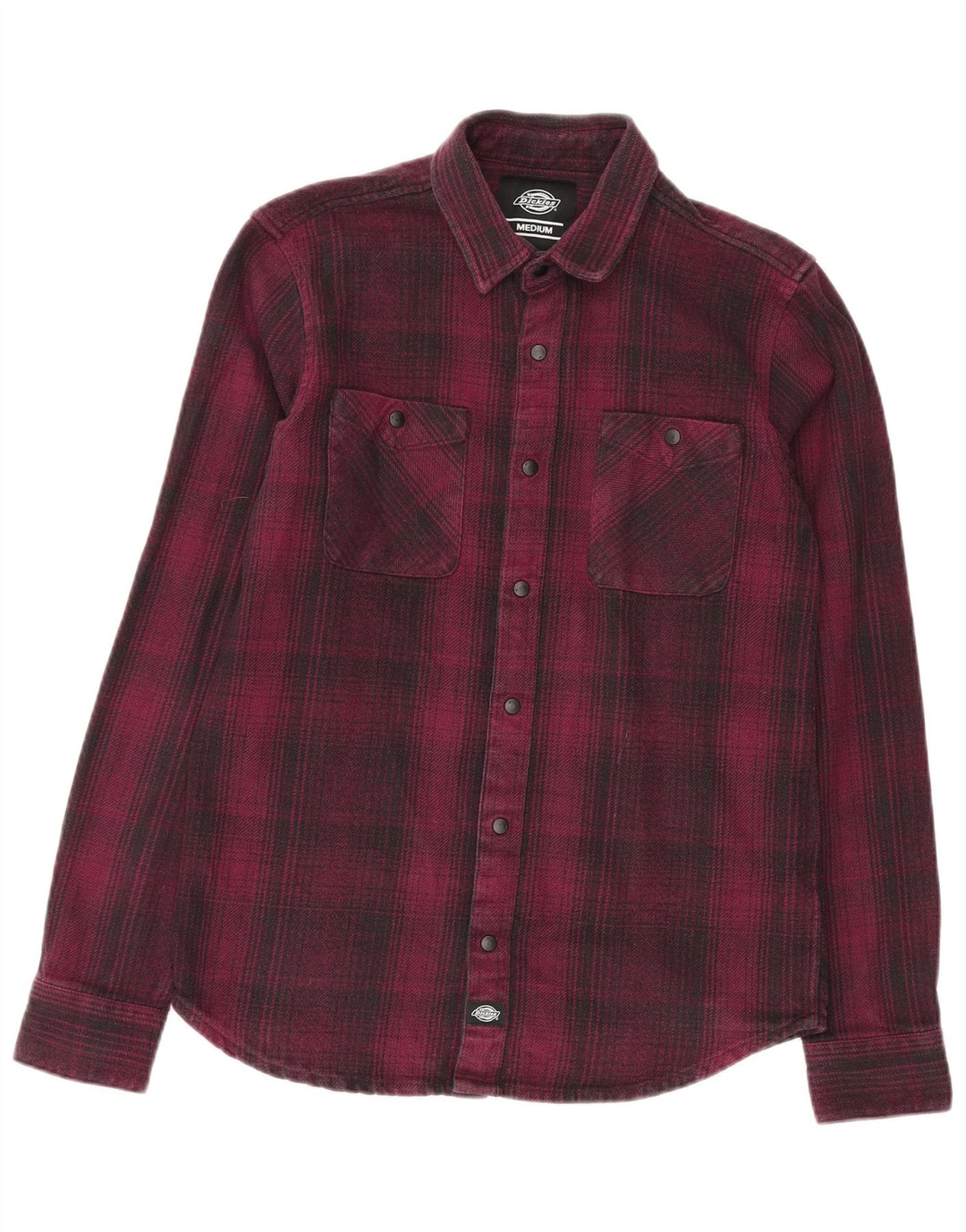 Dickies Camicia da uomo in flanella di cotone a quadri bordeaux medio