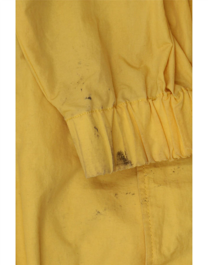 Giacca antipioggia con cappuccio da uomo Tommy Hilfiger UK 38 nylon giallo medio