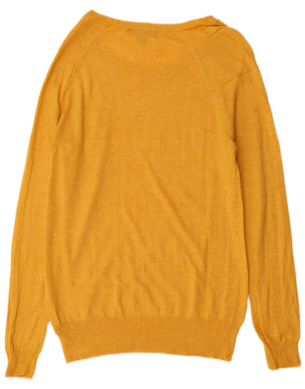 MOSSIMO Maglione da donna con scollo a barca UK 16 Grande nylon giallo