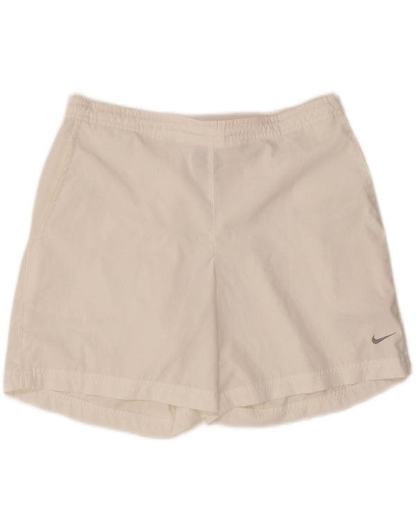 Pantaloncini sportivi Nike da donna UK 14/16 Large Bianco Poliestere