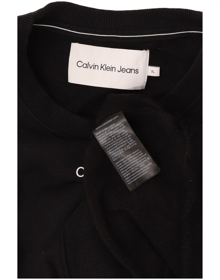 Felpa da uomo Calvin Klein Jeans Maglione XL Cotone nero