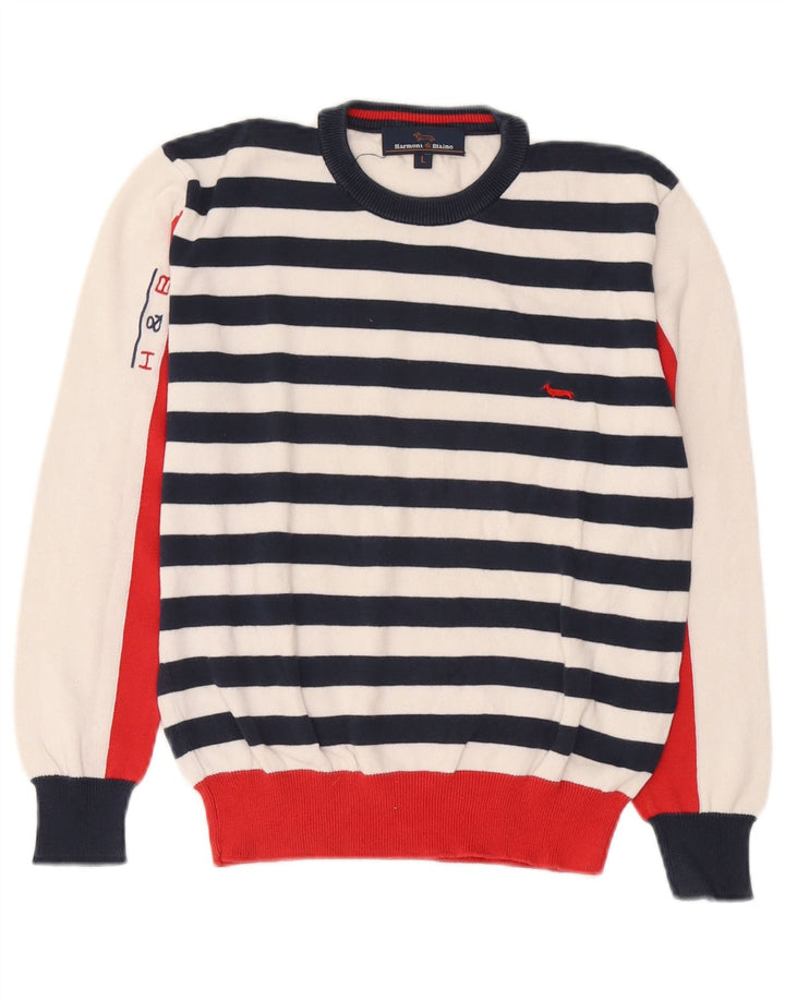 Maglione maglione girocollo da donna Harmont & Blaine UK 14 grande multicolore