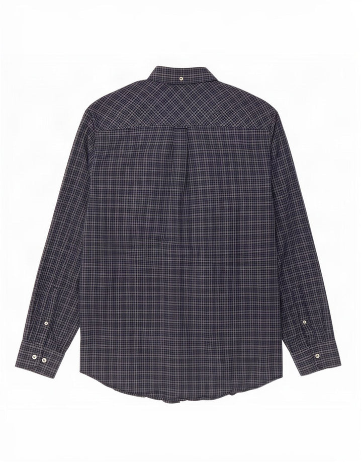Camicia da uomo Ben Sherman Large in cotone a quadri blu navy