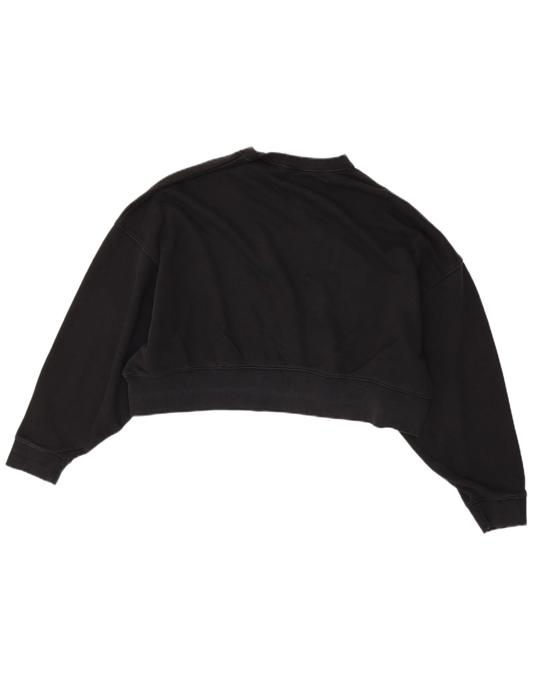 NIKE Felpa corta oversize da donna, maglione UK 14, cotone nero medio