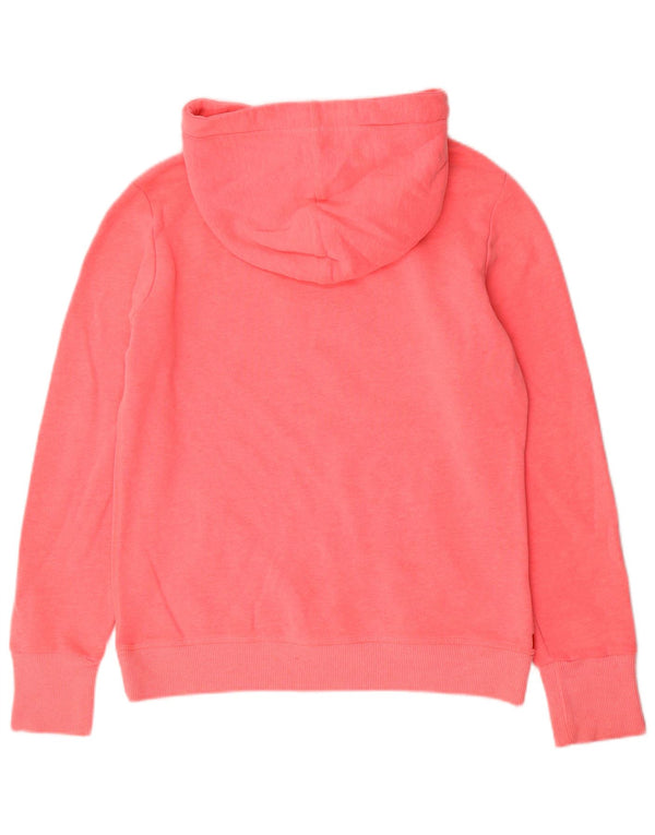 Felpa con cappuccio grafica da donna Superdry UK 14 cotone rosa medio