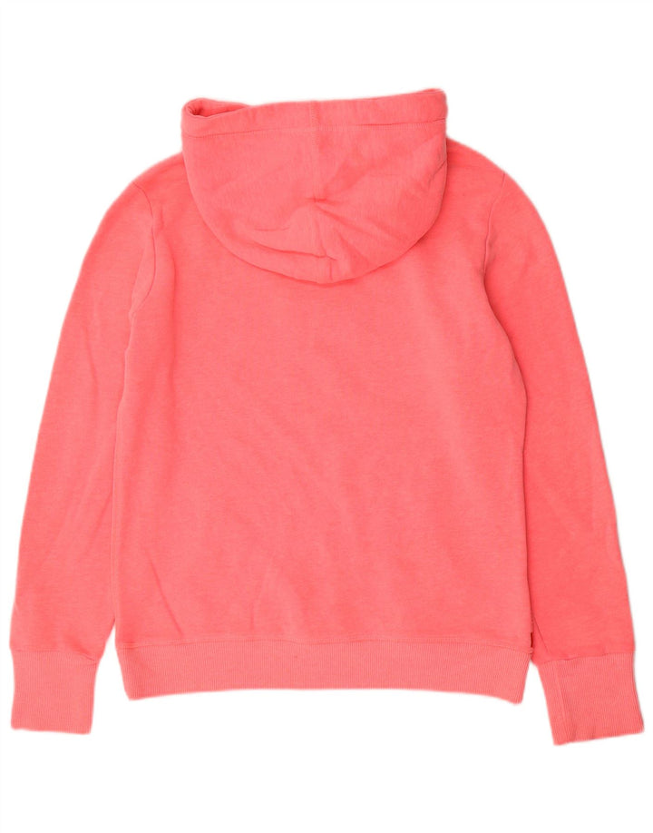 Felpa con cappuccio grafica da donna Superdry UK 14 cotone rosa medio