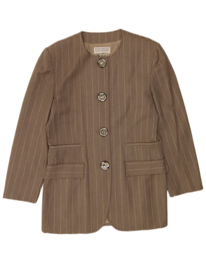 Giacca Blazer a 4 Bottoni da Donna Elisa Landri IT 46 Gessato Grande Grigio