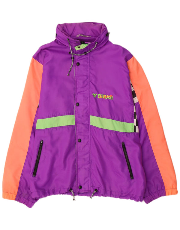 Giacca antipioggia da uomo Brugi UK 44 2XL Poliestere color block viola