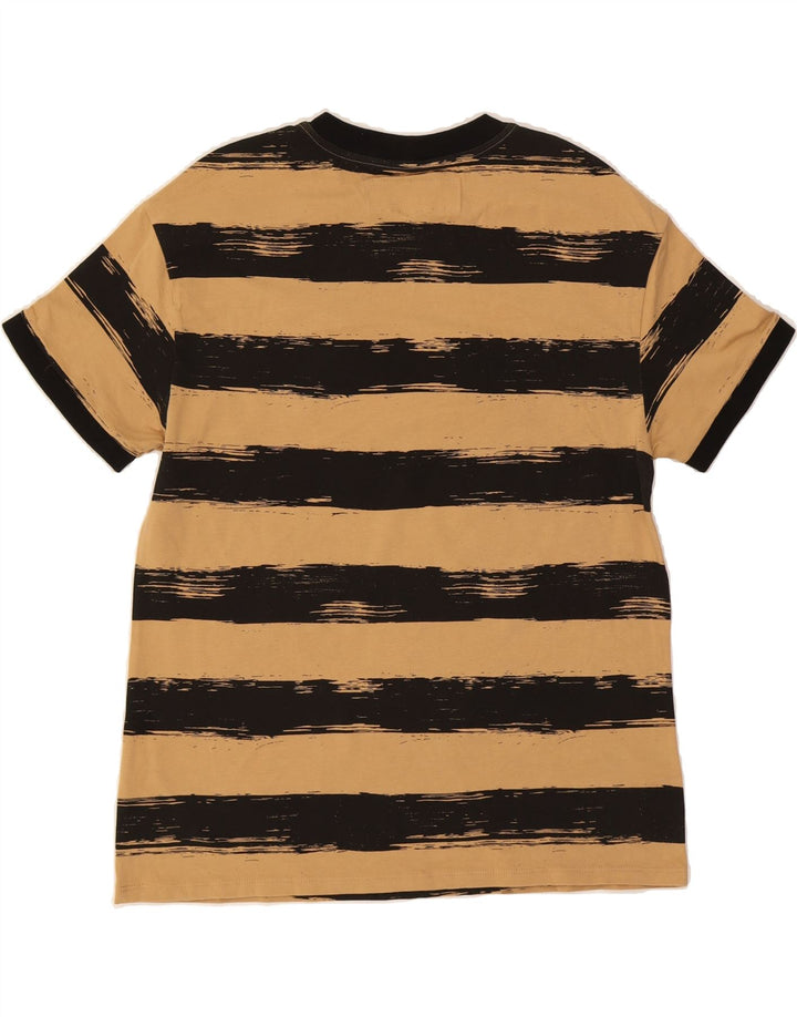 BENETTON Mens T-Shirt Top Small Beige Striped Vintage Benetton and Second-Hand Benetton from Messina Hembry 