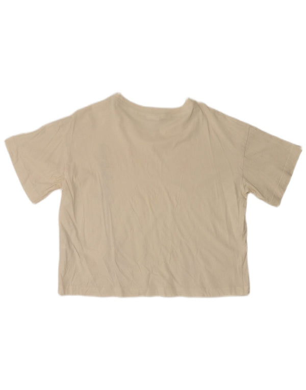 T-shirt grafica corta da donna Champion UK 18 XL cotone bianco