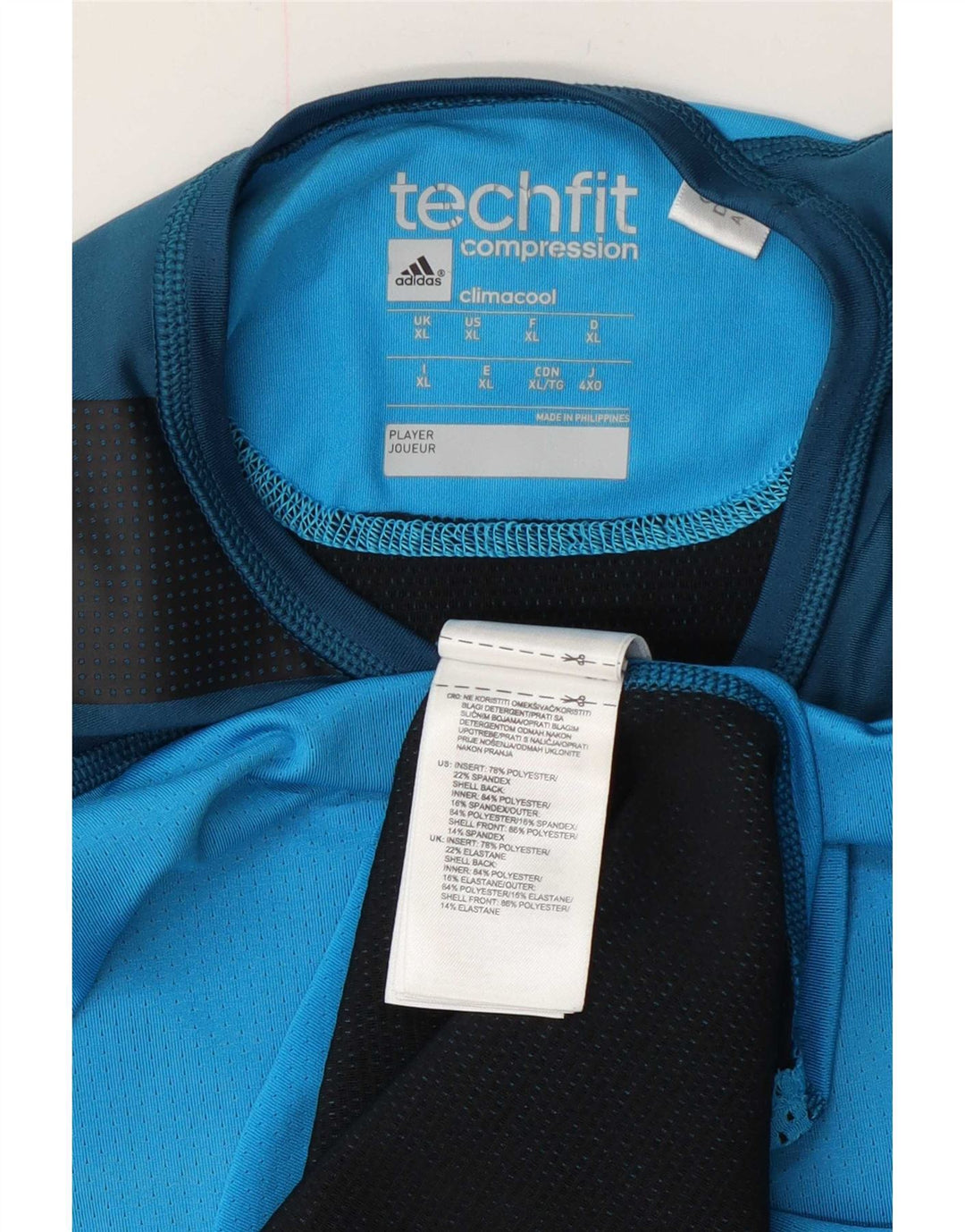 Adidas Uomo Climacool T-shirt Top XL Blu Colourblock Poliestere