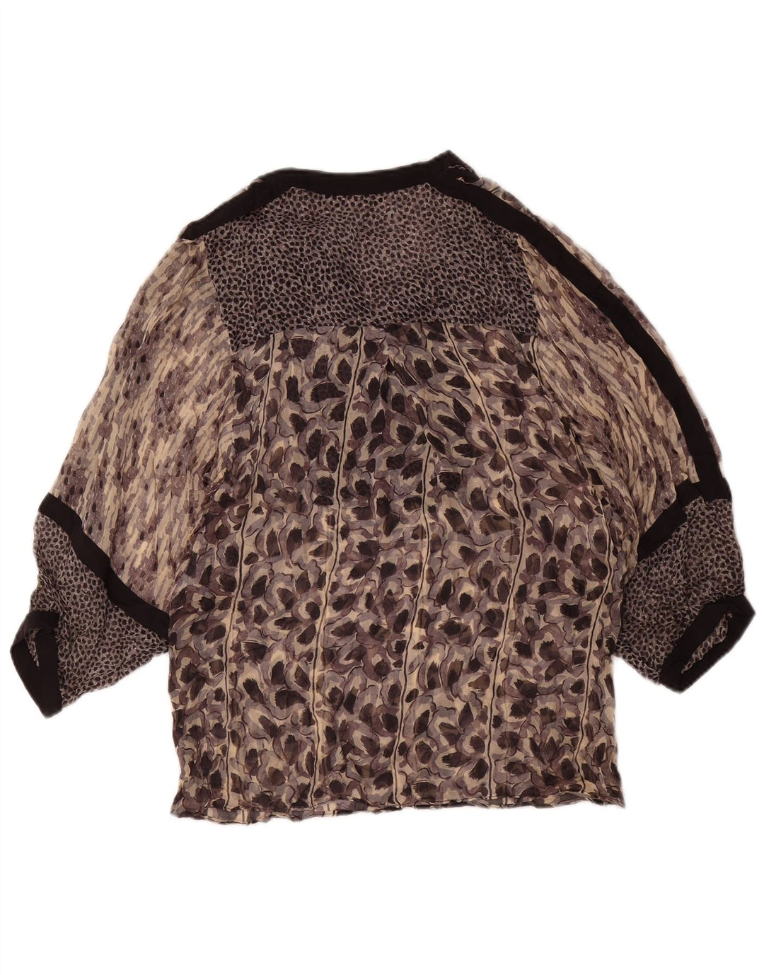 Top Zara da donna con maniche a 3/4, taglia UK 12, stampa animale multicolore media