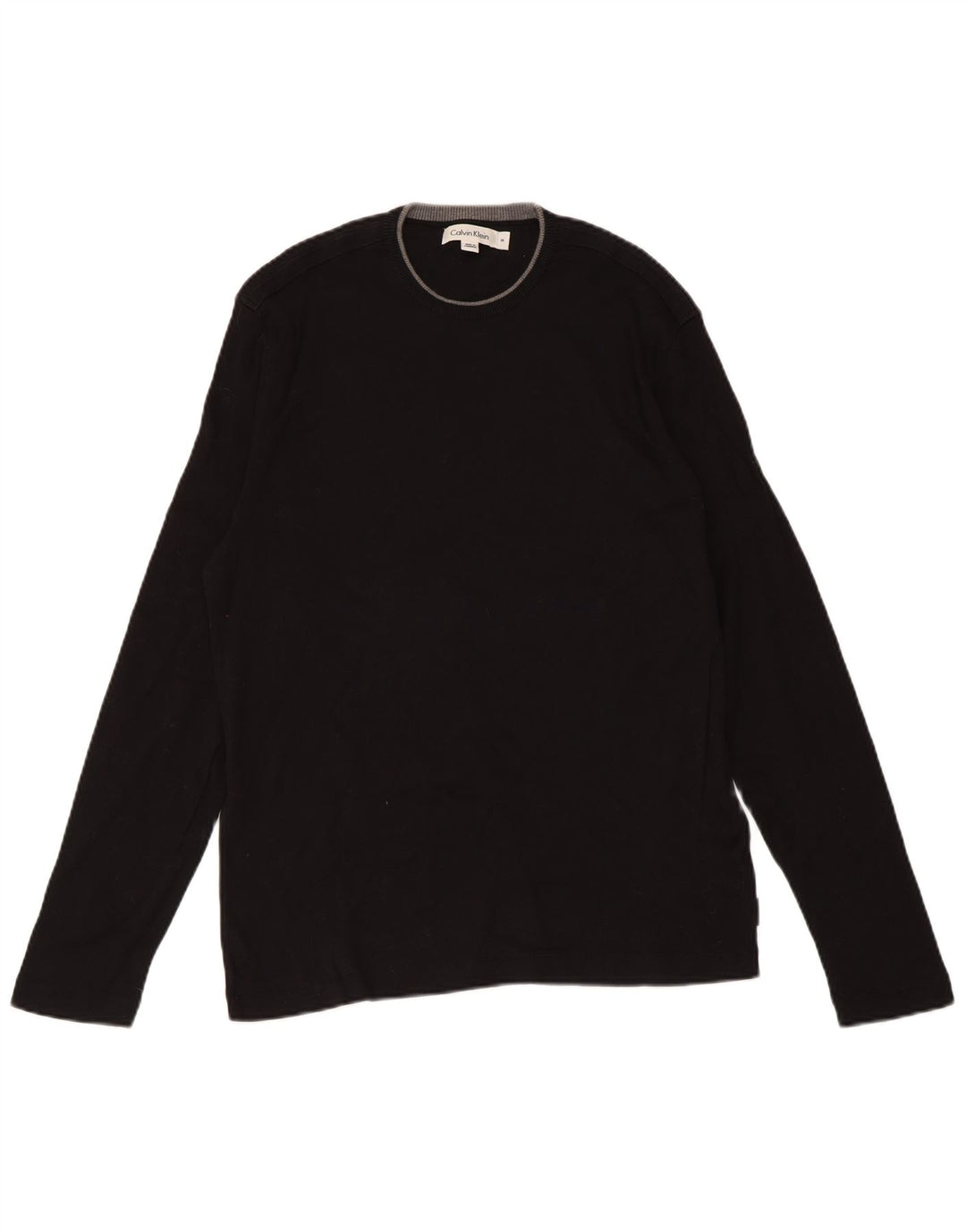 Maglione maglione girocollo da uomo Calvin Klein in cotone nero medio