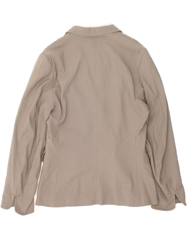 KENZO Womens 3 Button Blazer Jacket UK 12 Medium Khaki Tie Dye Wool