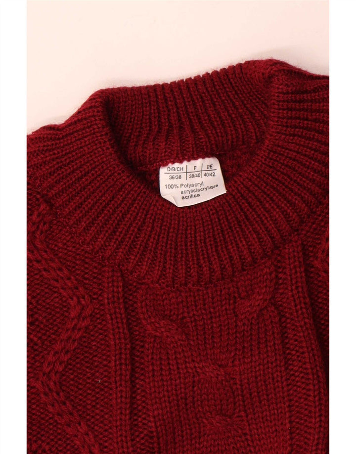 Maglione maglione girocollo oversize da donna vintage EU 38/40 marrone medio
