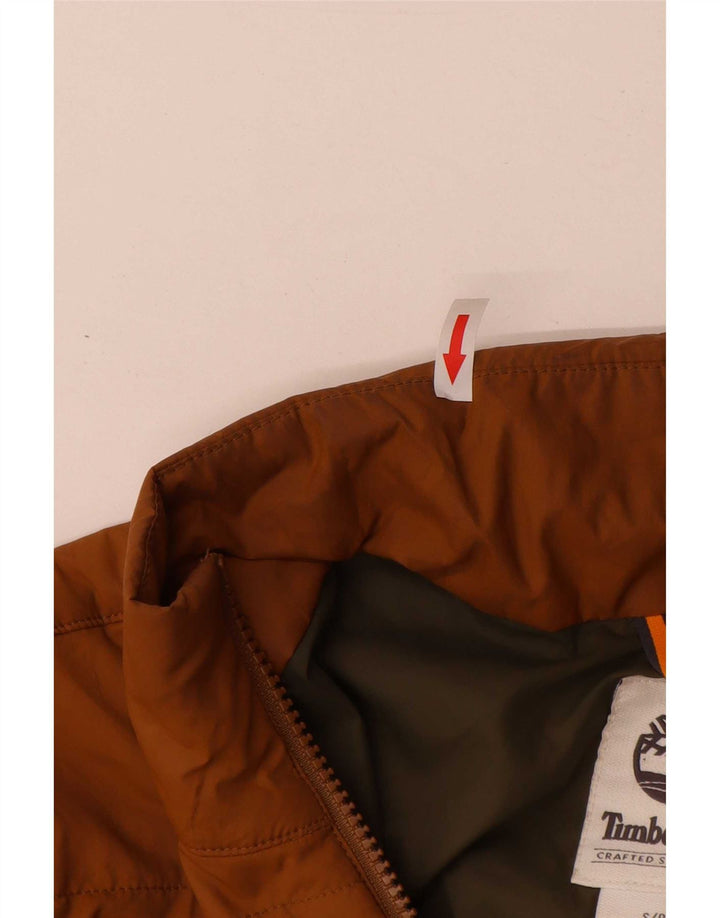 Giacca imbottita oversize da uomo Timberland UK 36 piccola poliestere marrone