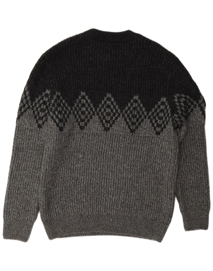 Maglione maglione girocollo da uomo Superdry XL grigio a rombi/acrilico diamante