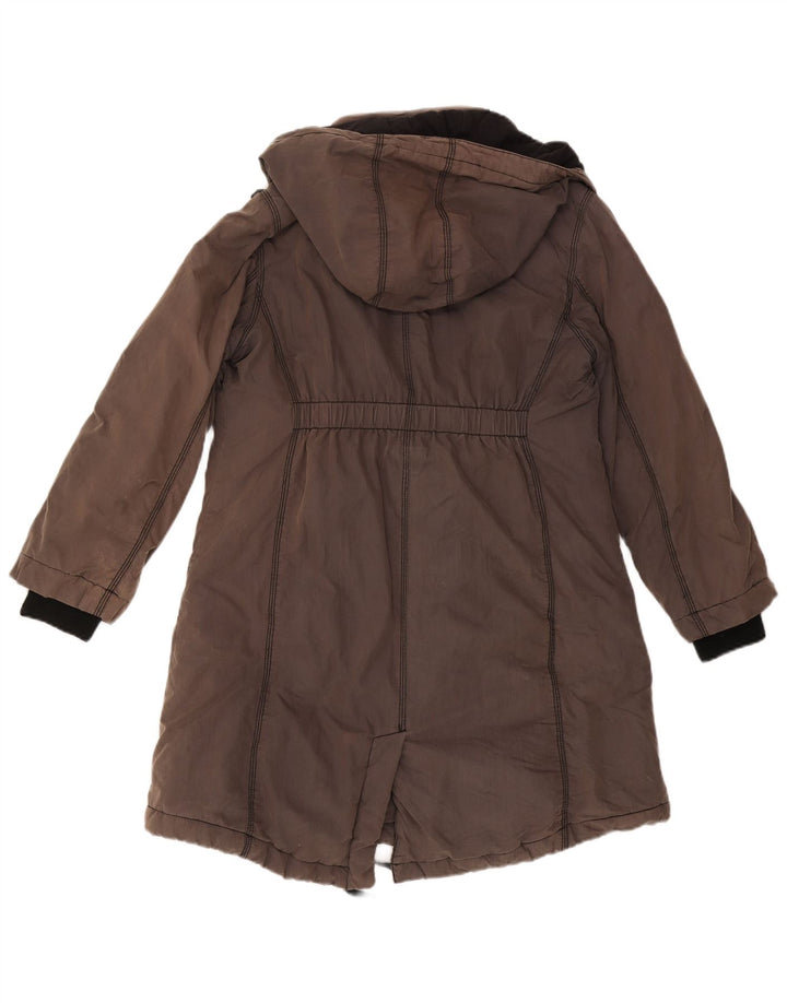 Giacca parka con cappuccio da donna Converse UK 14 cotone marrone medio