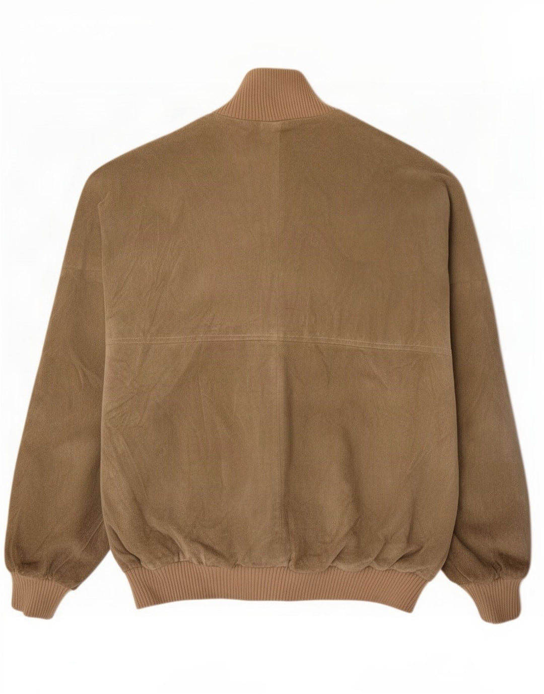 Giubbotto bomber in pelle scamosciata vintage da uomo UK 38 in pelle verde medio
