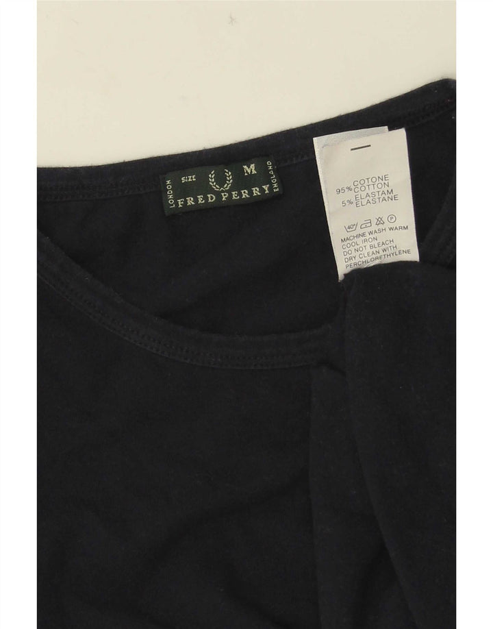 Canotta corta da donna Fred Perry UK 12 cotone nero medio