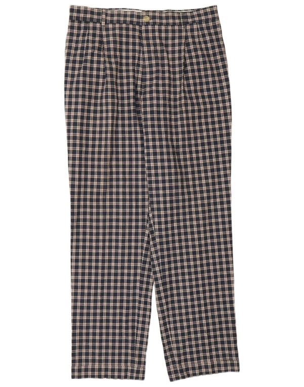 Pantaloni chino con pegging da uomo Lacoste taglia 44 grande W34 L31 blu navy a quadri
