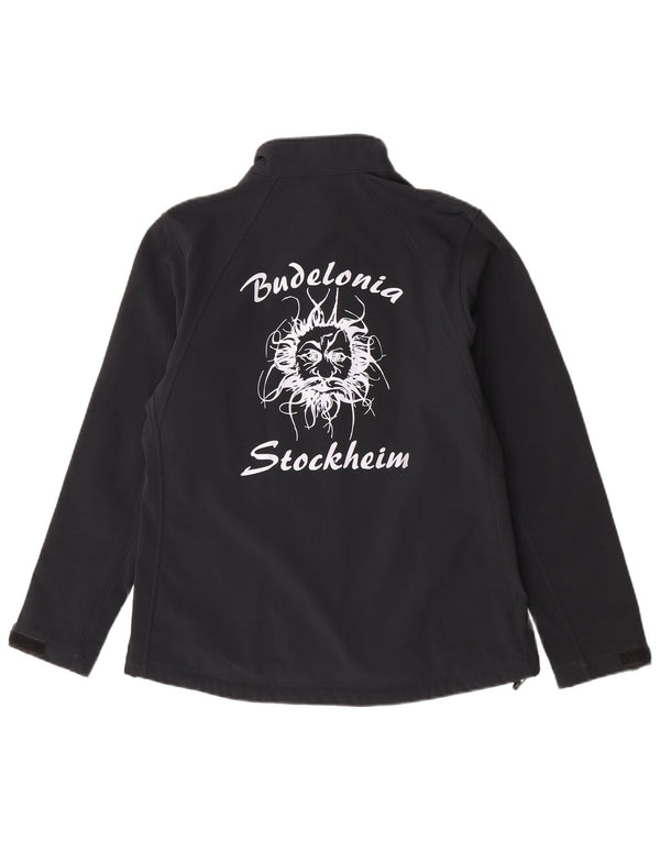 Giacca a vento grafica da donna Russell Athletic UK 18 XL poliestere nero