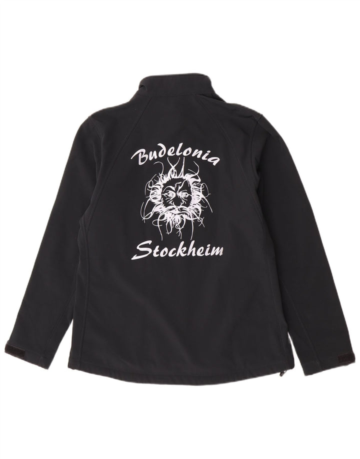 Giacca a vento grafica da donna Russell Athletic UK 18 XL poliestere nero