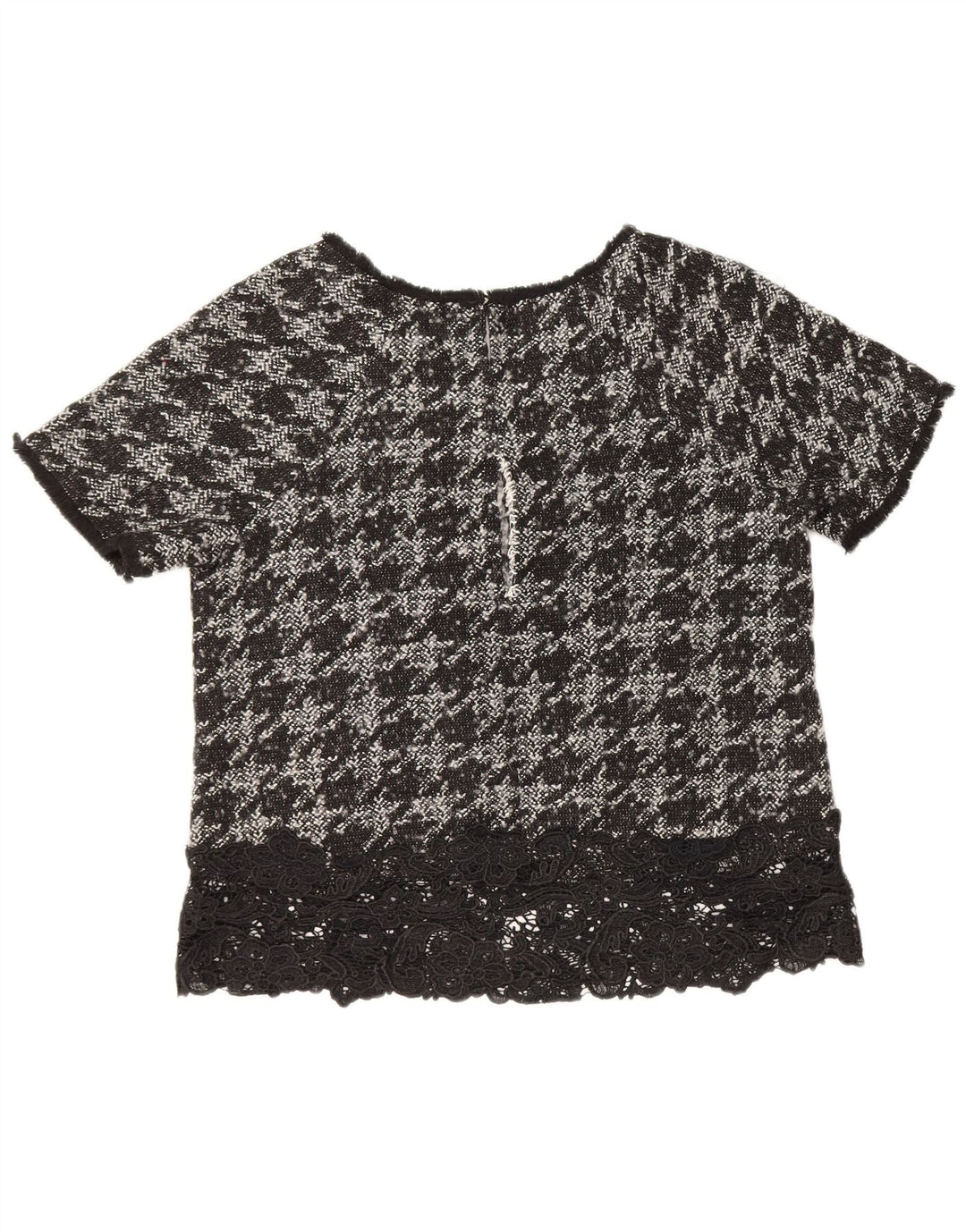 Camicetta da donna Rick Cardona Top UK 12 Poliestere pied de poule nero medio