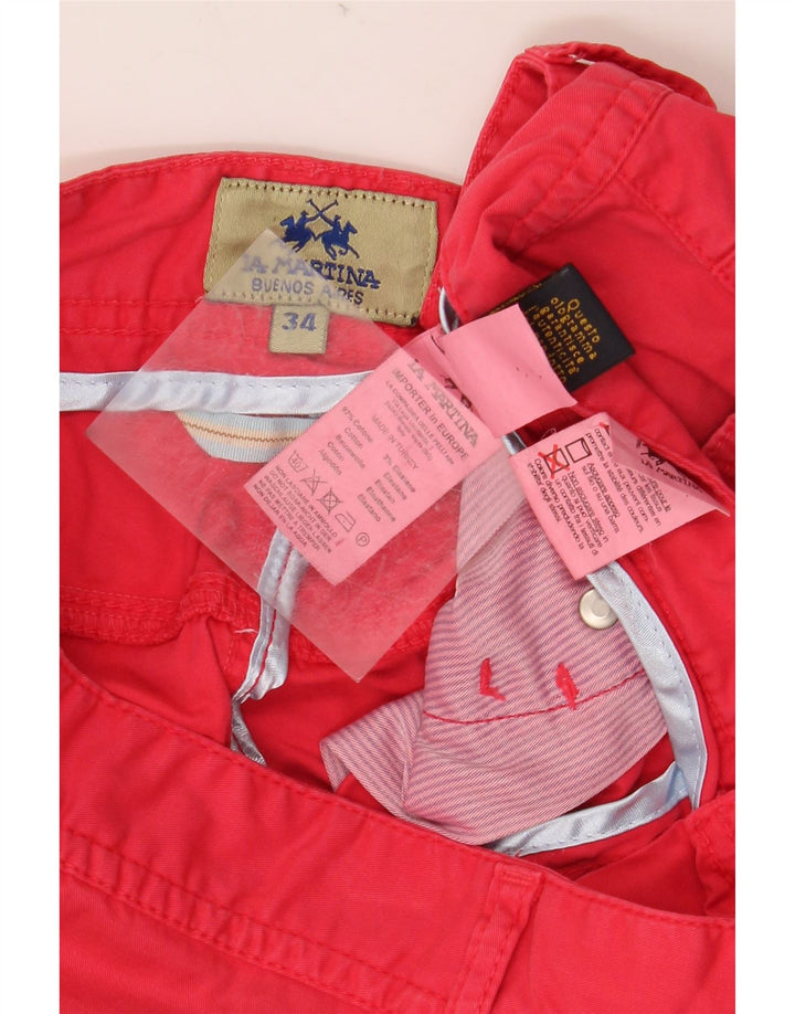 Pantaloncini cargo da uomo LA MARTINA W34 Large in cotone rosa
