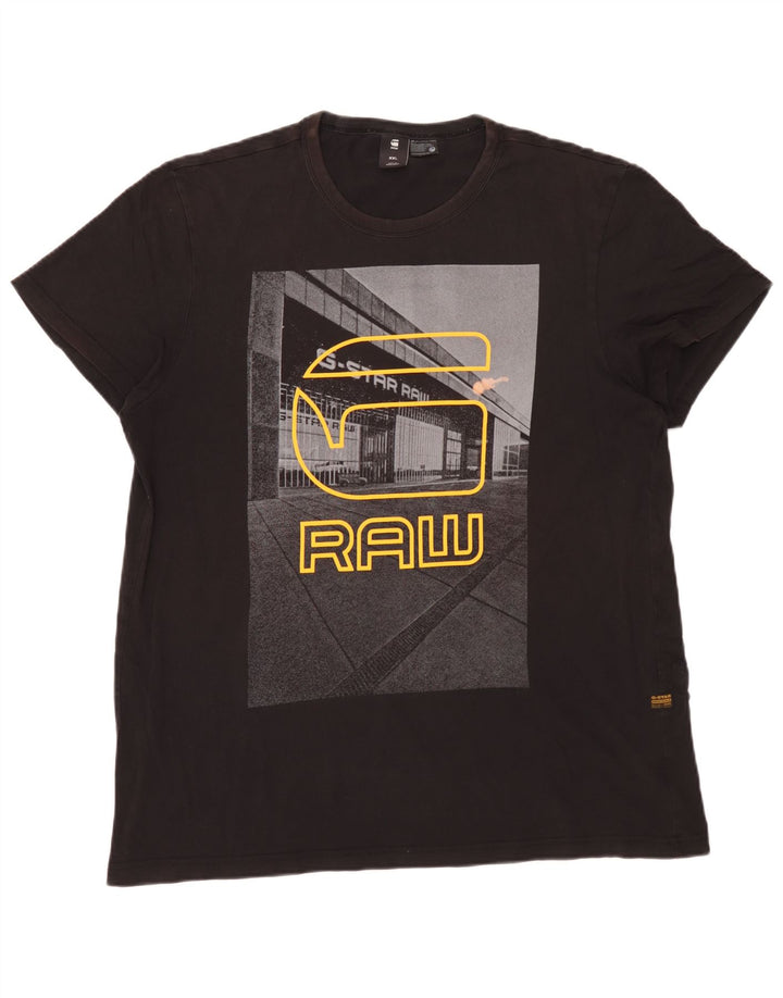 T-shirt grafica da uomo G-Star Top 2XL cotone nero