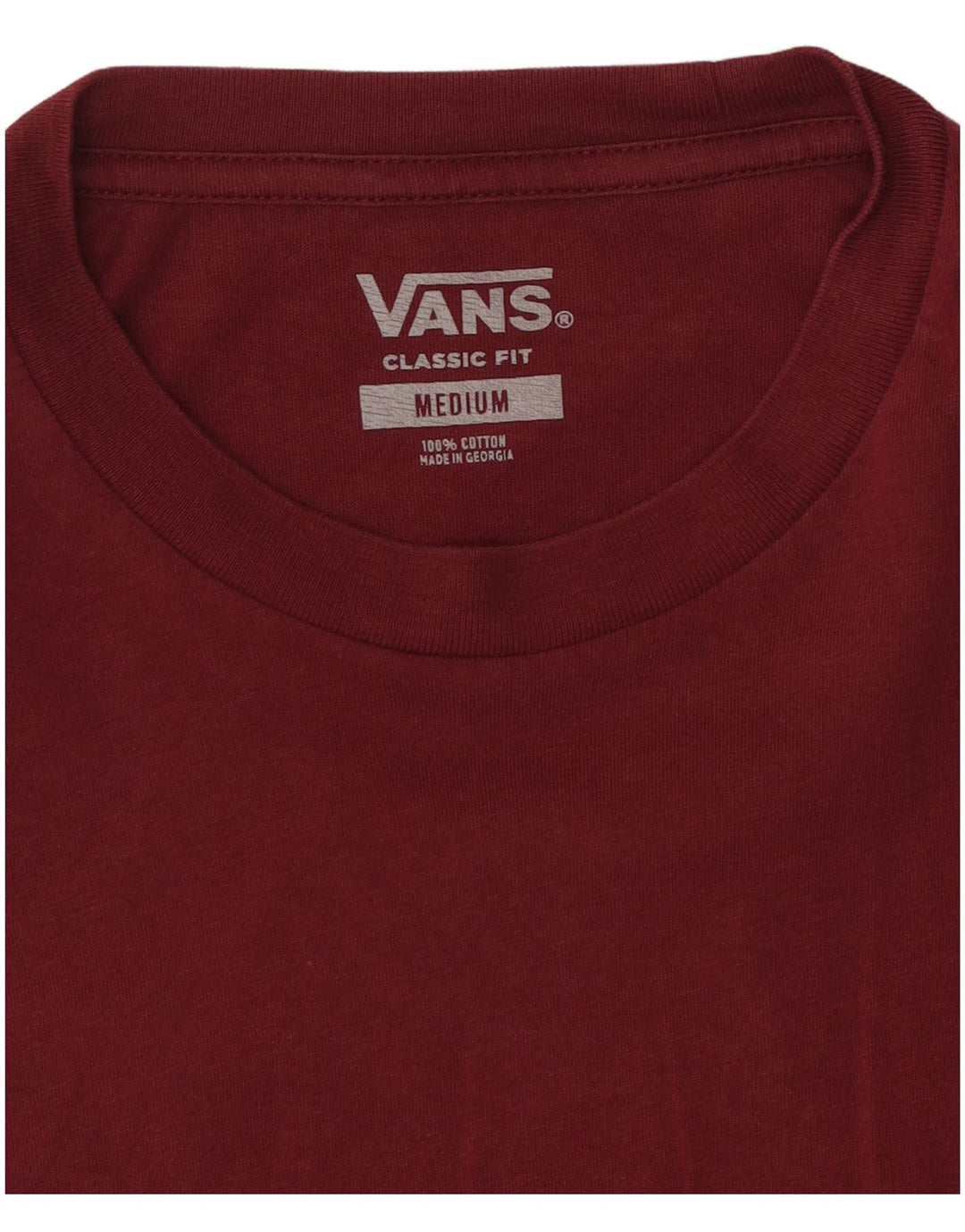 T-shirt grafica da uomo con vestibilità classica VANS, cotone bordeaux medio