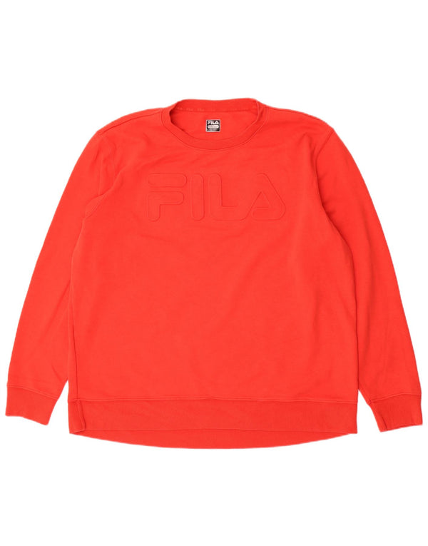 Felpa grafica da donna Fila Jumper UK 18 XL rosso cotone