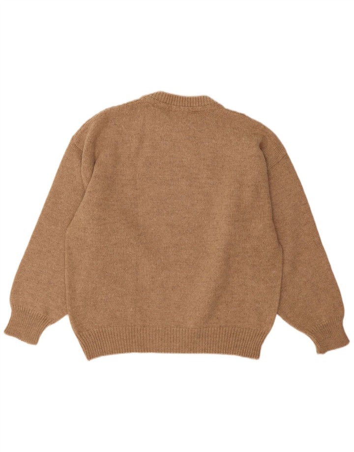Maglione Maglione Girocollo Uomo Tobia System IT 48 Lana Beige Medio